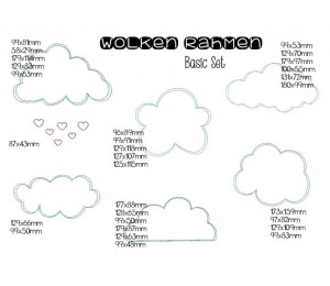 Wolken Rahmen Doodle & Satin